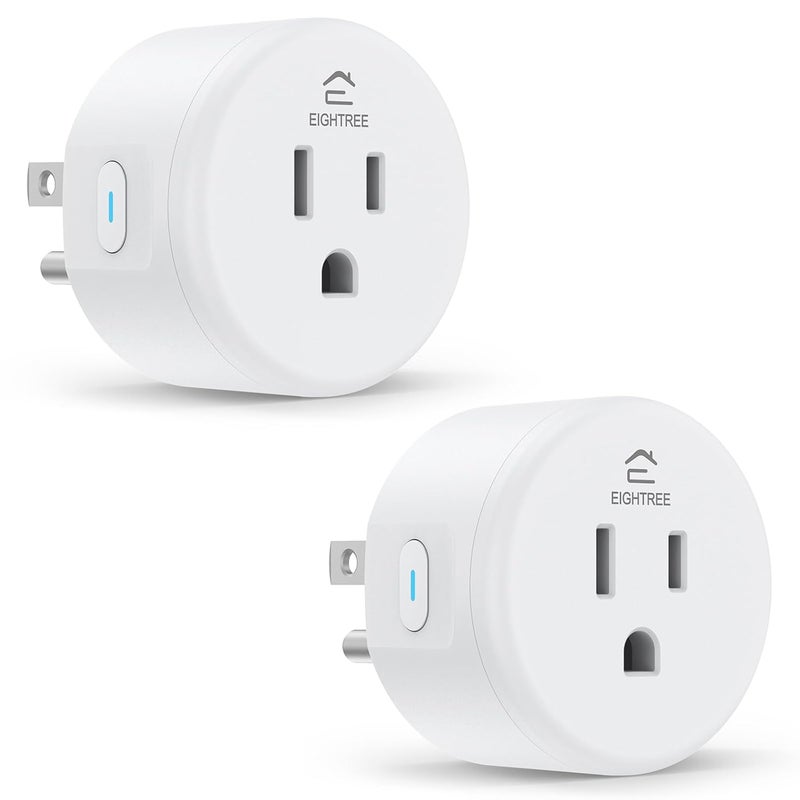 EIGHTREE Smart Plug, Smart Home WiFi Outlet Compatible with Alexa & Google Home, Smart Socket with Remote Control & Timer Function, 2.4GHz WiFi Only - Image 1